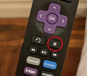 roku remote star button