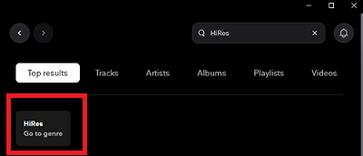 search for hires on tidal