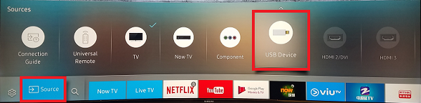 select usb device as source on samsung tv