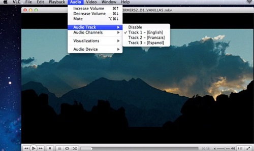 set-audio tracks on vlc media player