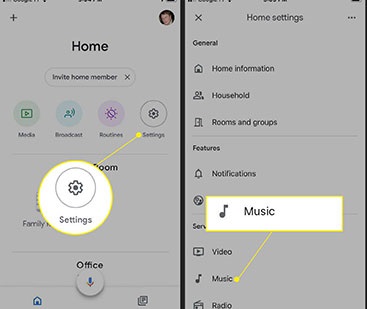 set up tidal music on google home app