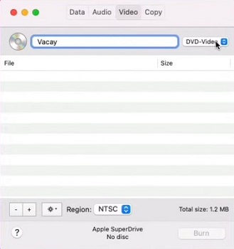 setup the dvd burner on mac