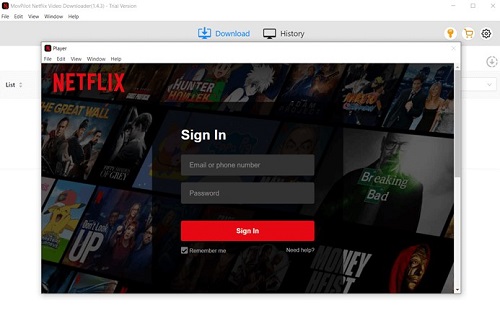 sign in your netflix account on movpilot