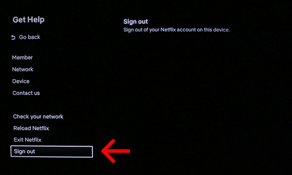 sign out netflix on hotel tv