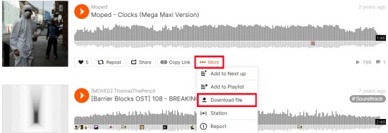 soundcloud download files button