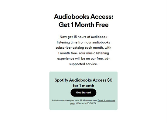 spotify audiobooks access