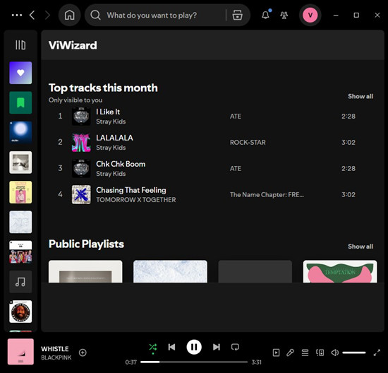 spotify desktop profile top tracks this month