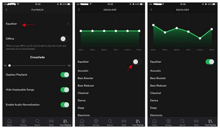 best equalizer settings for bass android