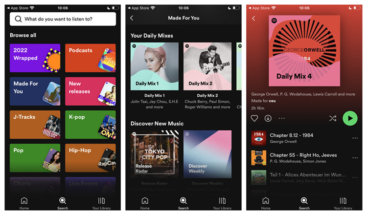 spotify mobile made for you your daily mixes