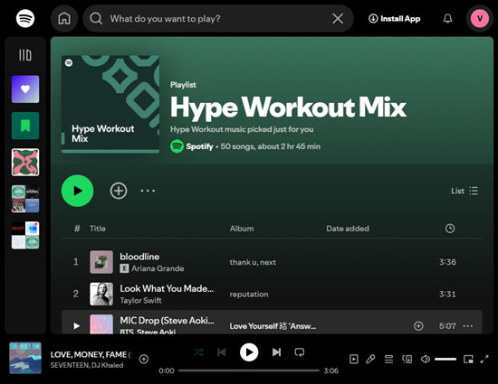 spotify playlist hype workout mix