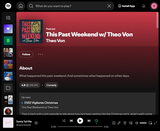 spotify podcast this past weekend with theo von