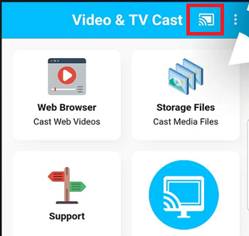 tap on cast icon on tv cast chromecast