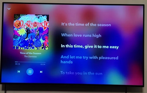 tidal lyrics on google tv