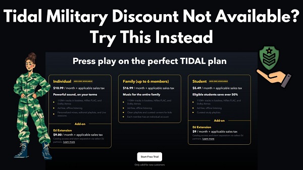 tidal military discount