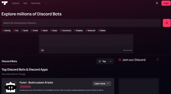 topgg discord tidal bot website