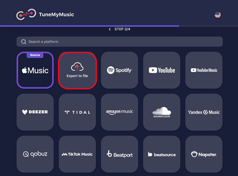 tunemymusic choose destination export to file