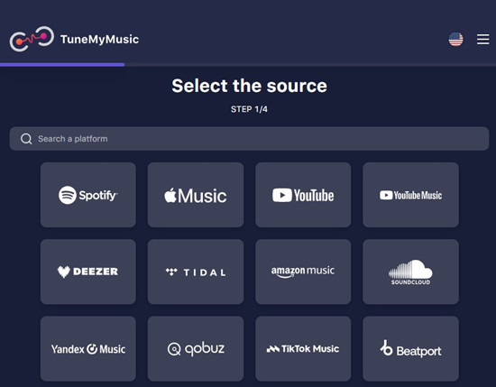 tunemymusic select the source