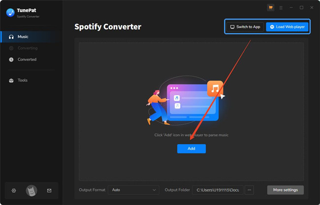 tunepat spotify music converter switch