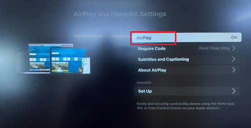 turn on the airplay on roku