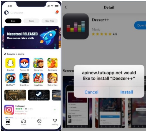 tutuapp download deezer on iphone