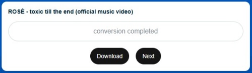 ytmp3 conversion completed