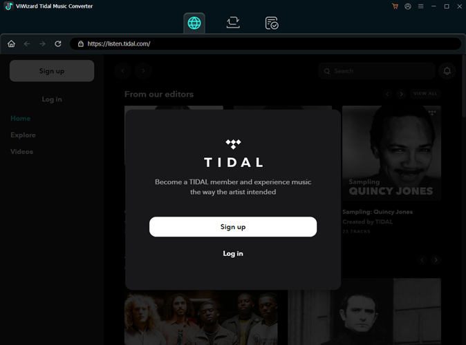 sign in tidal account